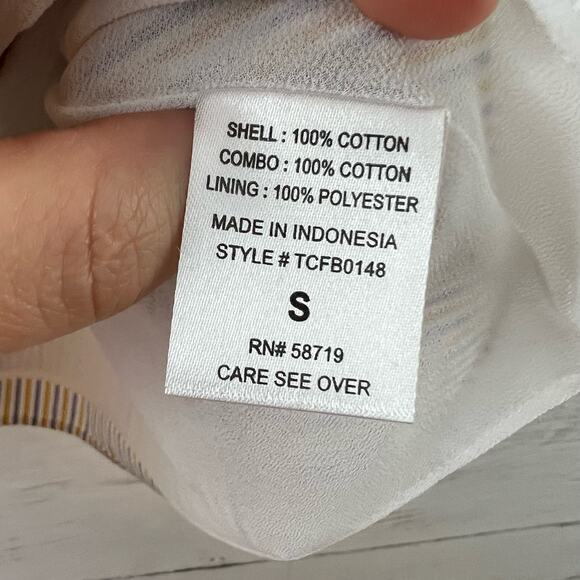 Prose & Poetry Striped Button Tank Top Size S - Picture 8 of 8